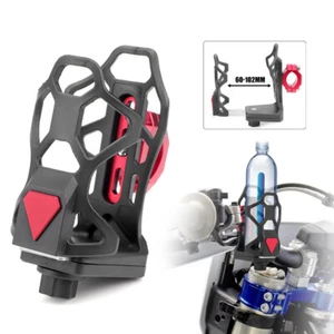 CNC Motorcycle Handlebar Cup Holder Mount Beverage Drink Water Bottle Universal - Picture 1 of 10