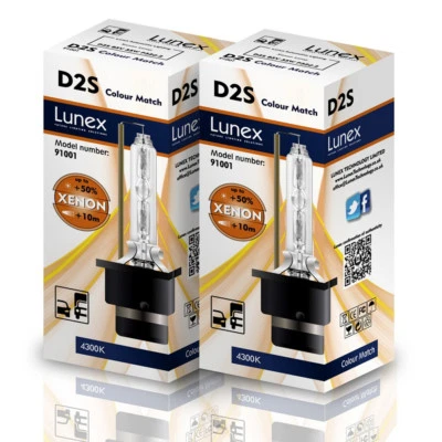 D2S Genuine LUNEX XENON BULBS REPLACEMENT FOR PHILIPS , GE OR OSRAM 4300K SET - Image 1 of 2