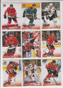 08/09 Fleer Ultra Chicago Blackhawks w/RC (9 Cards) Kane Khabibulin Hendry RC + - Bild 1 von 2