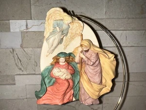 Hallmark 1995 Rejoice Natividad Ángel Bebé Jesús María José Adorno de Navidad - Imagen 1 de 4