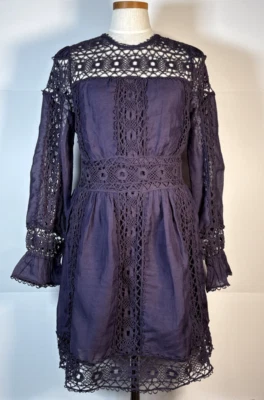 Nuevo sin etiquetas Vestido de Encaje Púrpura Jade by Johnny Was Mitska Talla M Mezcla de Lino Nuevo sin Etiquetas Foto 1 de 4