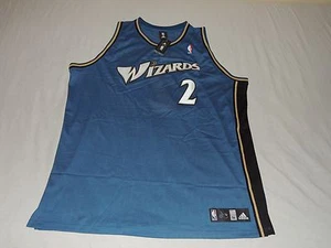 NWT JOHN WALL WASHINGTON WIZARDS AUTHENTIC ADIDAS JERSEY SIZE 56 3X / BLUE NBA - Picture 1 of 7