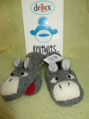 MITONES DE BURRO tejido ADULTO Flc forrado mula ANIMAL regalo disfraz SOMBRERO SE VENDE POR SEPARADO Foto 1 de 4