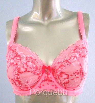 Victoria's Secret Nwt Pink Floral Lace Body by Victoria Unlined Demi Bra - Image 1 of 2