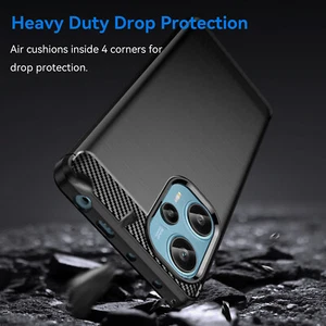 Per Xiaomi Poco F5, Custodia Lusso Antiurto Classica Morbida TPU Gomma Spazzolata - Foto 1 di 14