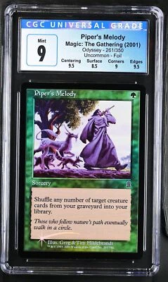 PIPER'S MELODY Odyssey Foil U CGC 9 MTG [Nostalgium] - Image 1 of 2