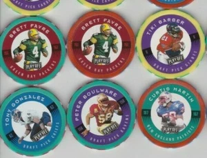 BRETT FAVRE 1997 PLAYOFF 1ST & 10 CHIP SHOT-DON'T MISS THIS COOL COLLECTIBLE - Picture 1 of 12