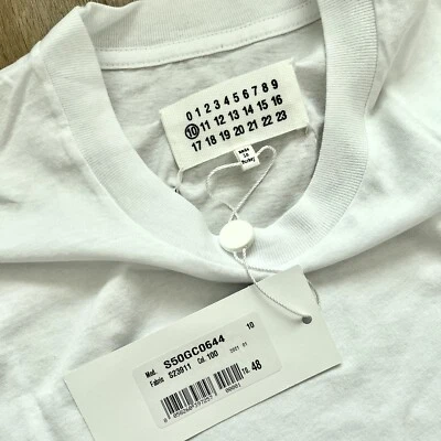 Camisa Maison Margiela S50GC0644 estilo callejero lisa manga corta blanca talla IT 48 Foto 1 de 4