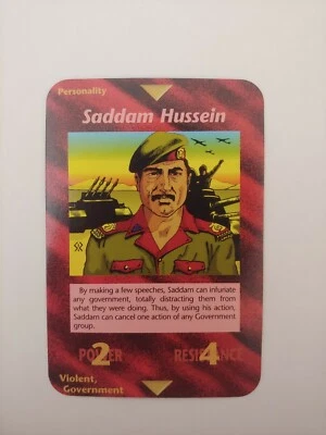 INWO Illuminati New World Order SADDAM HUSSEIN 1995 Unlimited Edition Card Game - Bild 1 von 3