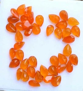 Pear Cut Orange Carnelian 4*6 mm sizes Loose Gemstone 14.70 Ct lot - Picture 1 of 3