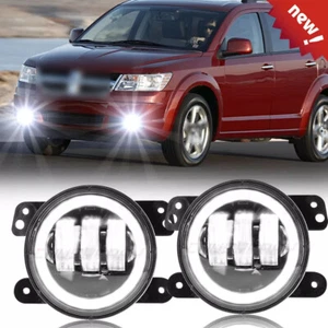 Pair 4" Bumper LED Halo Fog Lights for Dodge Charger 2011 2012 2013- - Picture 1 of 17