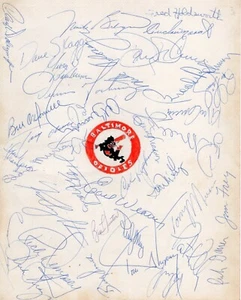 1977 Baltimore Orioles Multi-signed Autographed Team Sheet 36 Signatures - Picture 1 of 2