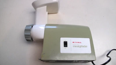 Moedor de carne elétrico vintage Rival Grind-O-Matic verde abacate FUNCIONA - Imagem 1 de 4