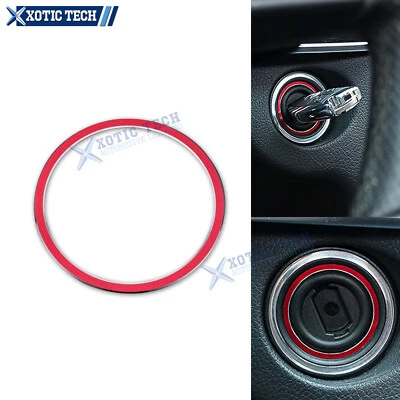 Red Alloy Engine Start Button Ring Decor Sticker For Mercedes Benz C E S R Class - Image 1 of 4