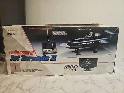 Nikko Jet Tornado II Remote Control Boat With Original Box Vintage Water Toy - Image 1 of 4