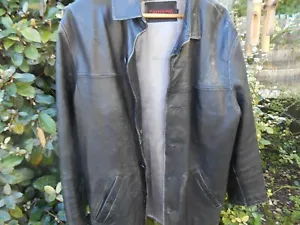 SUPERBE VESTE CUIR CHEVIGNON NOIRE T L PUR VINTAGE 90'S ABE COLLECTOR 40€ ACH IM - Foto 1 di 12
