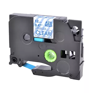 TZ TZe-133 Blue on Clear Tape For Brother P-touch PT-D210 1950 2500PC 1830C 12mm - Picture 1 of 7