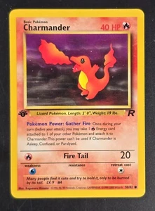 Charmander 50/82 Team Rocket-1a Edizione LP Regolare Vedi Foto Alta Res Spedizione VELOCE - Foto 1 di 10