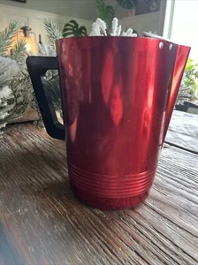 Red Regal Ware Pitcher Supreme Aluminum Vintage Mid-Century Modern MCM Decor - Picture 1 of 6