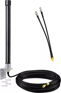 4g LTE Langstrecken Mobilfunkantenne Wandhalterung 10 m RP-SMA SMA auf Dual TS9 V Kabel - Bild 1 von 14