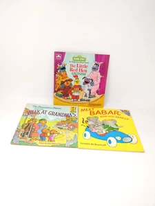 Children's Books Babar Berenstain Bears Sesame Street Lot of Three Vintage - Picture 1 of 13