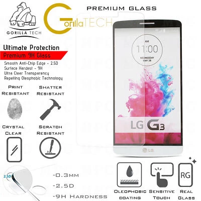 Tempered Glass Film ScratchProof Screen Protector 100% Genuine Gorilla For LG G2 - Image 1 of 4