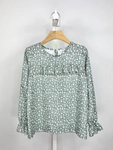Mädchen Langarm-Oberteil mit Liberty-Blumendruck khaki - Bild 1 von 28