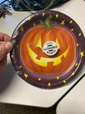 Pumpkin Silhouettes Halloween Party Dinner Plates 6-7/8" 8ct New!!! - Image 1 of 2