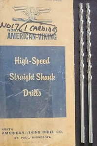 #17 Taper Length Drill Bit High Speed 118° Point RH Cut American Viking 2 Pack - Picture 1 of 2