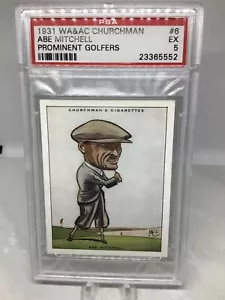 1931 Churchman Prominent Golfers Large #6 Abe Mitchell PSA 5 - Bild 1 von 2