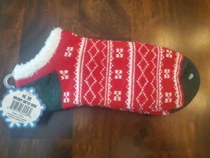 Christmas Holiday Cozie Ankle SOCK 'Red, Green, White' Design NWT! OSFM - Picture 1 of 3