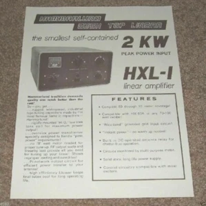 Hammarlund Dealer Brochure 2 KW HXL-1 Linear Amplifier - Picture 1 of 1