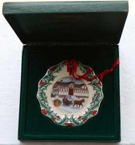 verpackt LONGABERGER Sammler HOMETOWN Ornament 1999 REITEN DURCH DEN SCHNEE - Bild 1 von 6
