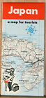 1970s Vintage Folded Tourist Map Japan Domestic Airline Routes Kyoto Osaka
