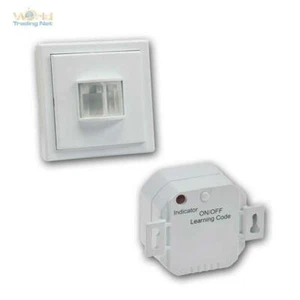 Funk-Bewegungsmelder & UP-Empfänger, kabellos Batteriebetrieb 230V Schalter IP20 - Bild 1 von 8