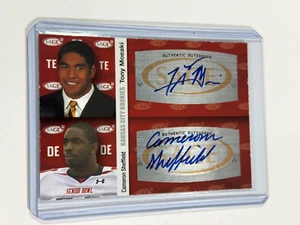 2010 Sage Squared Dual Auto Tony Moeaki Cameron Sheffield #A73 Auto - Bild 1 von 2