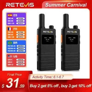 Walkie Talkie with LCD Screen Portable Ultra-thin Walkie-talkie Two Way Radio - Zdjęcie 1 z 32