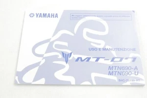 YAMAHA MT-07 B4C28199H1 MANUALE USO E MANUTENZIONE RM18 19 - 20 MTN690-A MTN690- - Foto 1 di 3