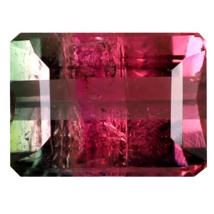 1.30 ct Octagon (7 x 5 mm) Unheated / Untreated Watermelon Tourmaline Gemstone - Picture 1 of 1