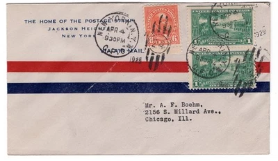 #617 Lexington - Concord 1c FDC 1925 New York NY Airmail - Image 1 of 2