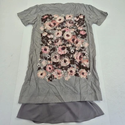 Vestido HOBBS 12 gris para mujer mezcla de seda hasta la rodilla informal flo... - Imagen 1 de 4