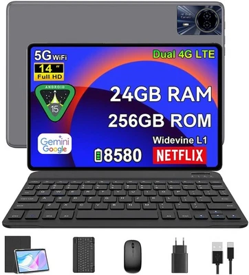 2025 14" Tablet Android15 Tablet 24GBRAM+256GBROM 8580mAh 2SIM LTE PC-Modus 18W - Bild 1 von 4