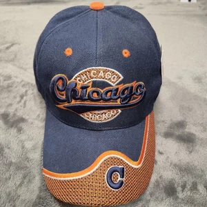 Chicago Mütze Kappe Riemen hinten Herren Einheitsgröße marineblau orange bestickt Oneway - Bild 1 von 12