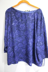 DG2 by Diane Gilman Neu Seide Blau Freizeit Damen Hemd Bluse XL - Bild 1 von 6