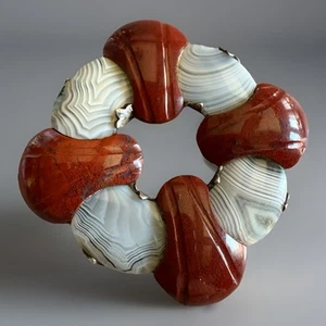 Exceptional Victorian Scottish Silver Mounted Jasper & Agate Pin/Brooch, C 1840 - Picture 1 of 11