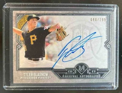 Colección Museo Topps Tyler Glasnow 2017 Archivo Automático RC #40/299 Piratas Foto 1 de 2