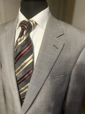 JAQUETA BLAZER LAUREN RALPH LAUREN GLEN XADREZ ESPORTE CINZA MASCULINA 43L - Imagem 1 de 4