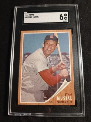 1962 Topps Stan Musial #50 SGC EX-NM 6 - Image 1 of 2