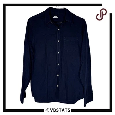 Club Monaco Men's Relaxed Fit Button Down Shirt Midnight Navy Size Medium - Image 1 of 4