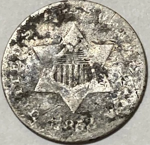 1853 Three Cent Silver Cull - Picture 1 of 6